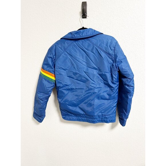 Gerry Vintage 70s Goose Down Rainbow Puffer Jacket Zip Up Made In USA Size S - Picture 2 of 5